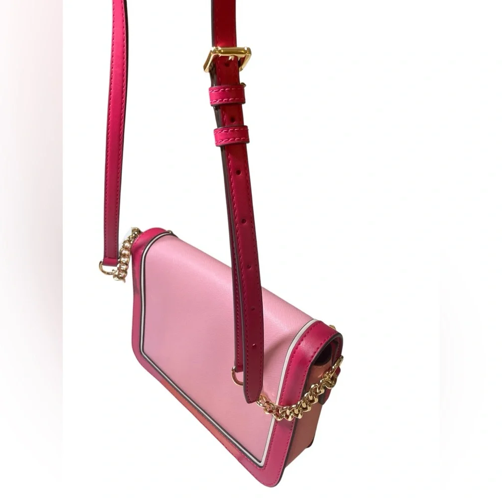 NWT Michael Kors Leida Medium Studded Shoulder/Crossbody in Electric Pink ⚡️ ⚡️ - Picture 10 of 17